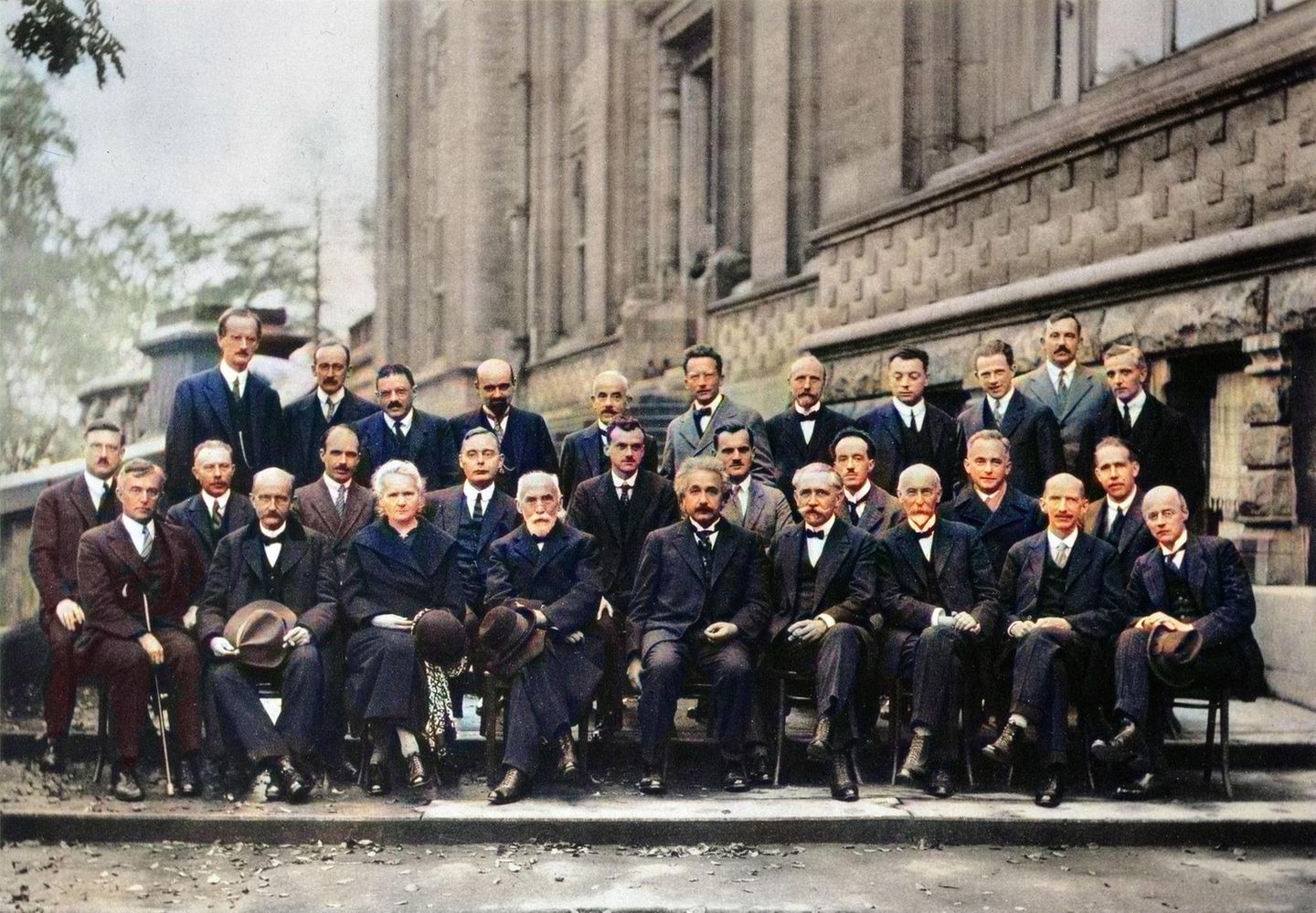 Marie Curie bei der Solvay-Konferenz 1927