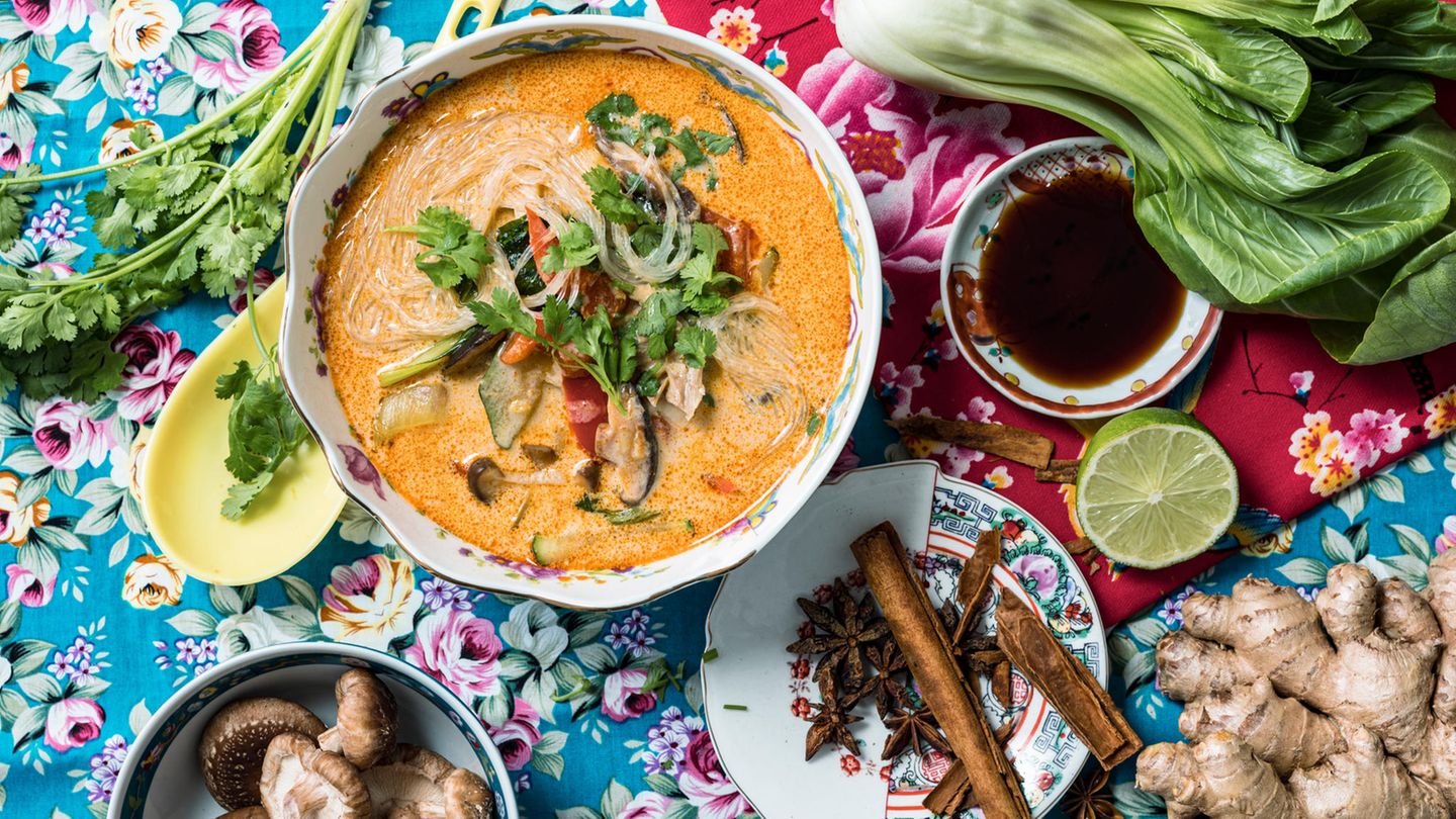 Thailändisches Gericht Tom Kha Kung