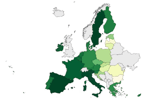 Gif von EU-Karten, die verschieden eingefärbt sind