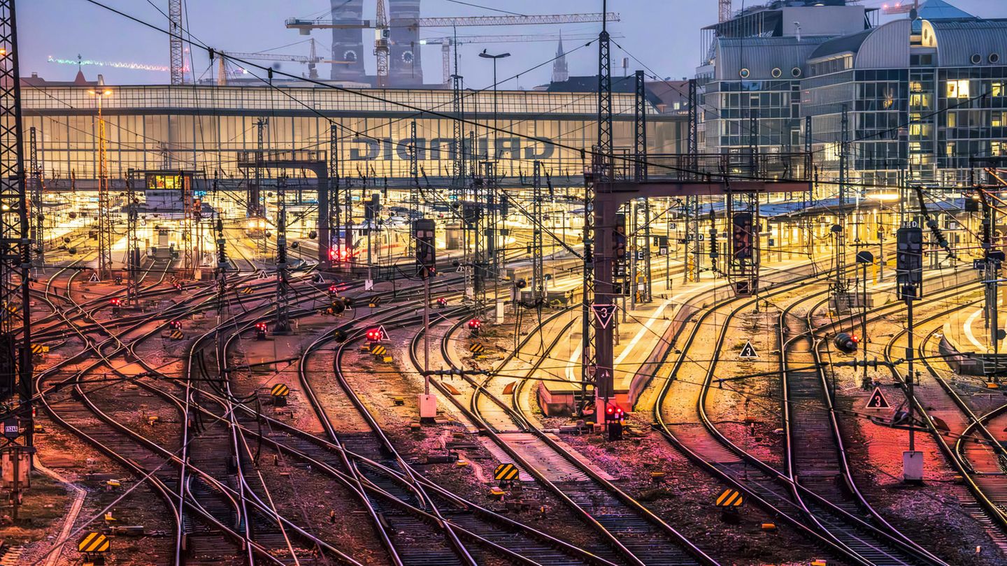 Gleise am Hauptbahnhof München