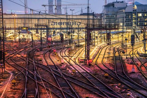 Gleise am Hauptbahnhof München