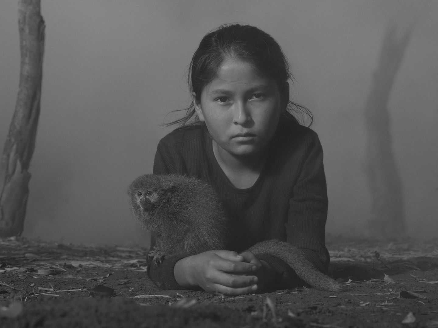 Marisol und Lucachi-Affe Luca in Bolivien