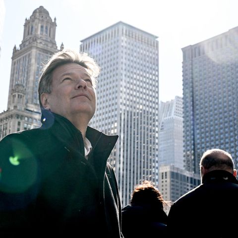 Blick in den Himmel von Chicago: Robert Habeck