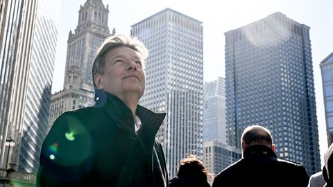 Blick in den Himmel von Chicago: Robert Habeck