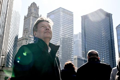 Blick in den Himmel von Chicago: Robert Habeck