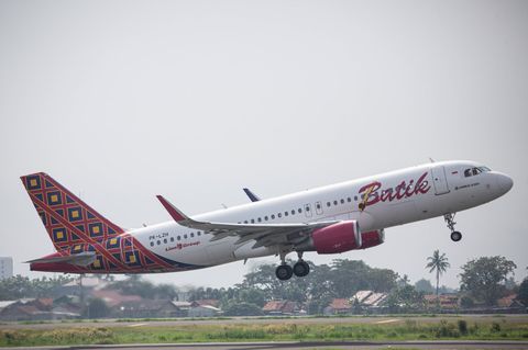 Ein Airbus A320 der Batik Air in Indonesien