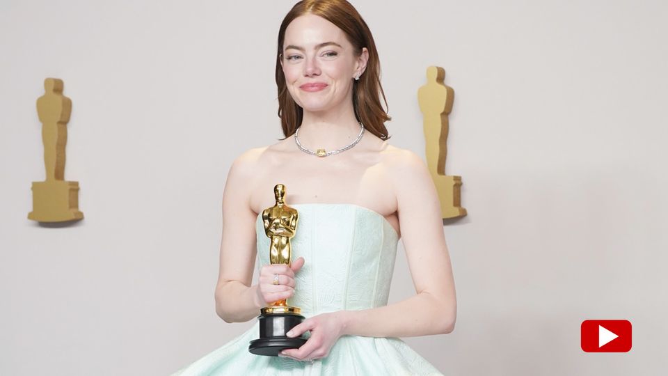 Oscar 2024: Emma Stone explota con su vestido y culpa a Ryan Gosling