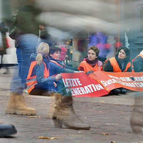 Protestaktion der "Letzten Generation" in Heidelberg