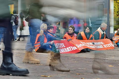 Protestaktion der "Letzten Generation" in Heidelberg