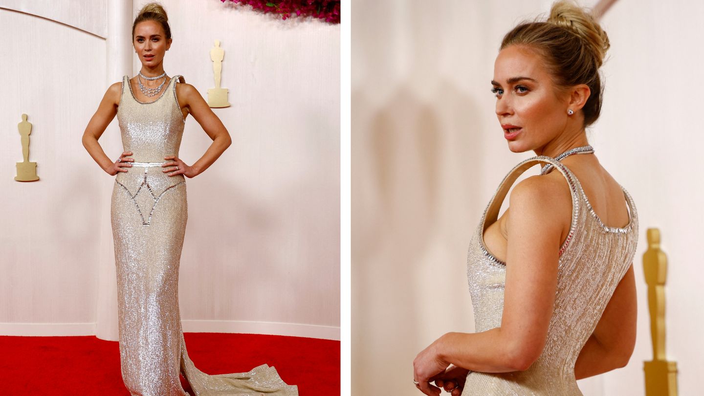 Emily Blunt in Schiaparelli bei der Oscar-Verleihung 2024