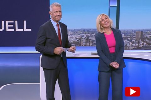 Peter Kloeppel und Ulrike von der Groebe verabschieden sich von RTL Aktuell.