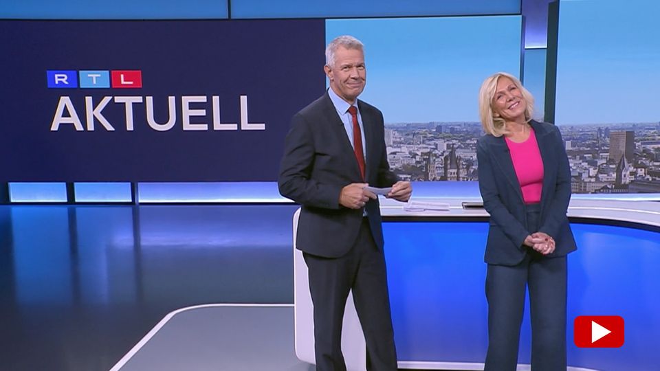 Peter Kloeppel und Ulrike von der Groebe verabschieden sich von RTL Aktuell.