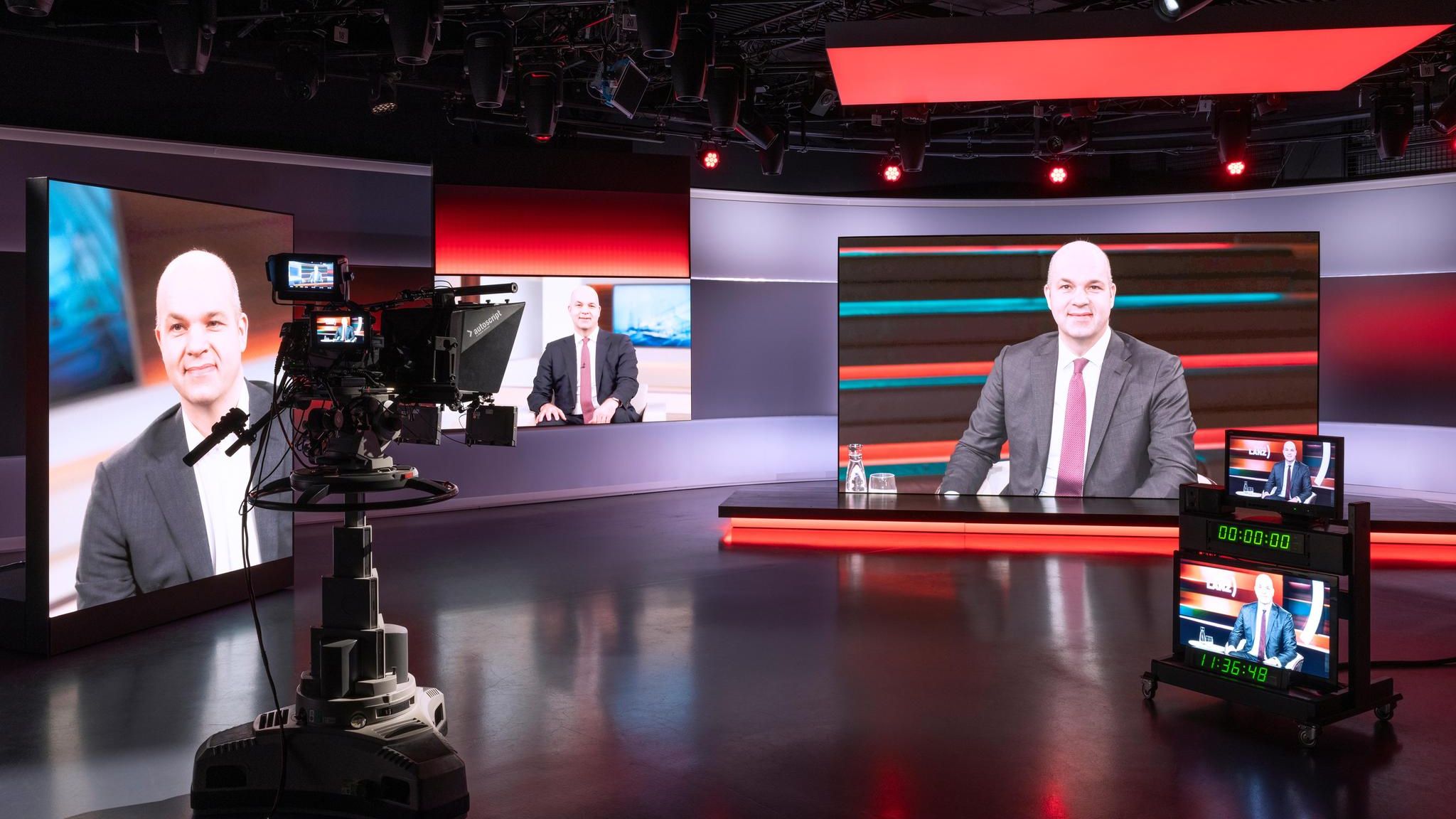 Aufnahmen von Marcel Fratzscher im Studio