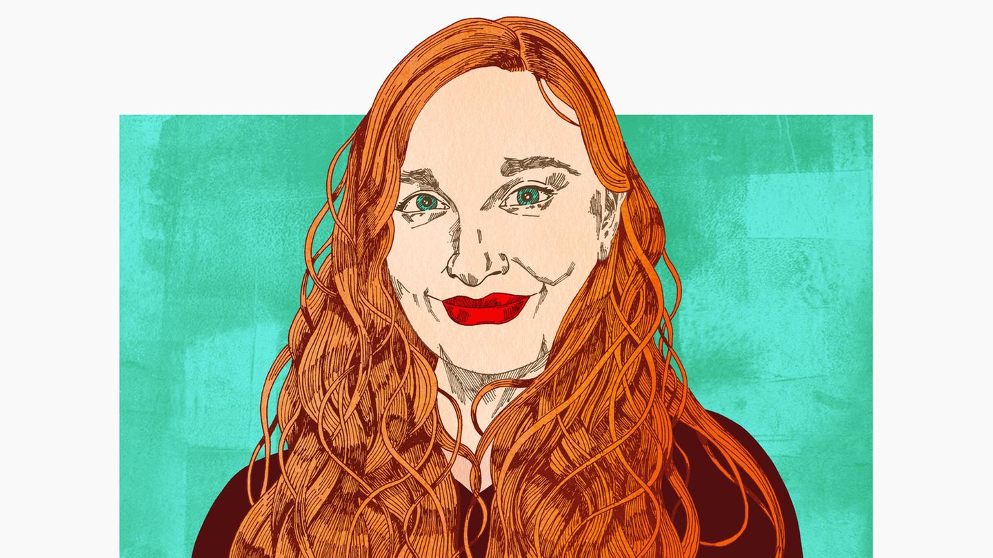 Illustration der Musikerin Luci van Org