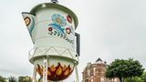 Die größte Kaffeekanne der Welt ist ein ehemaliger Wasserturm in Stanton, Iowa, USA