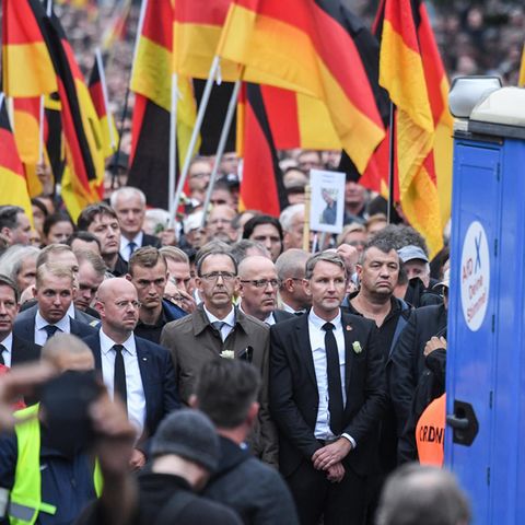 AfD-Landeschef Höcke bei Demonstration in Sachsen