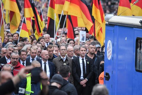 AfD-Landeschef Höcke bei Demonstration in Sachsen