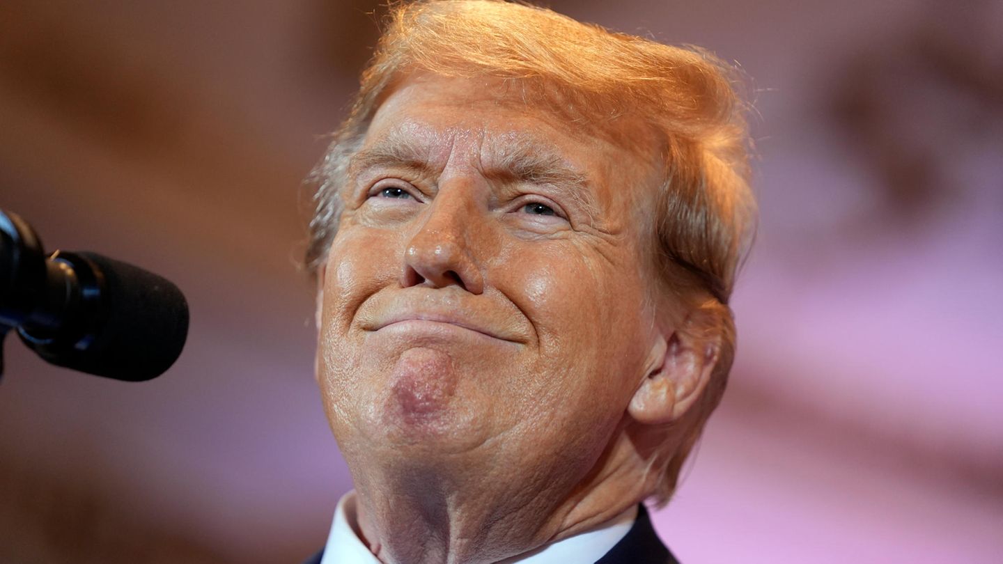 Drohendes Verbot in den USA: Donald Trump bei einem Auftritt in Florida Donald Trump bei einem Auftritt in Florida