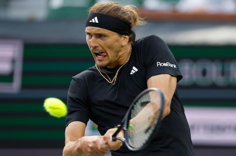 Tennis-Profi Alexander Zverev auf dem Platz in Indian Wells