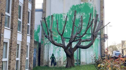 Rätsel um das Bild in der Hornsey Road in Finsbury Park: War Banksy hier am Werk?
