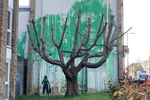 Rätsel um das Bild in der Hornsey Road in Finsbury Park: War Banksy hier am Werk?