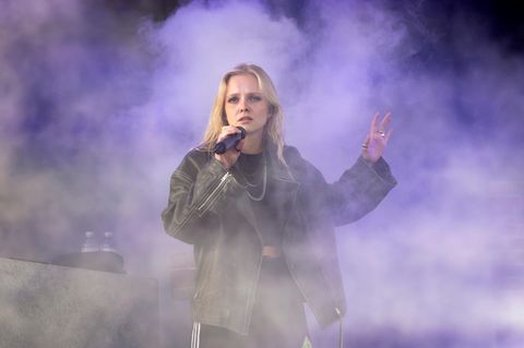 Paula Hartmann performed auf dem Spex Hip-Hop-Festival in Bern