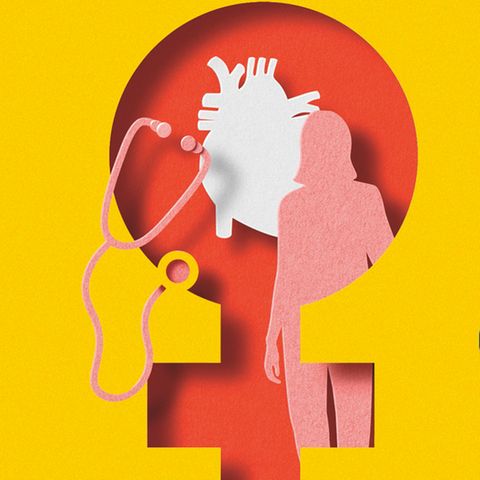 Illustration zeigt Scherenschnitte von Gendersymbolen, in denen Herzen und Personen abgebildet sind