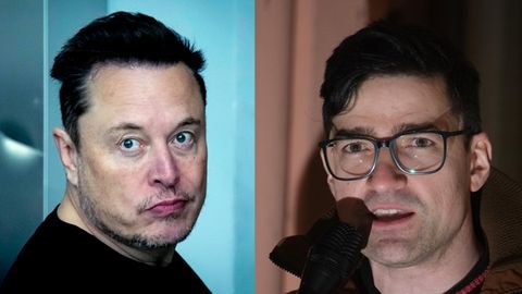 Brüder im Geiste: Tech-Tycoon Elon Musk (links) und der österreichische Rechtsextreme Martin Sellner