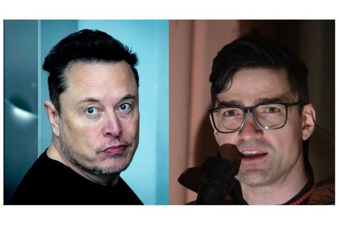 Brüder im Geiste: Tech-Tycoon Elon Musk (links) und der österreichische Rechtsextreme Martin Sellner