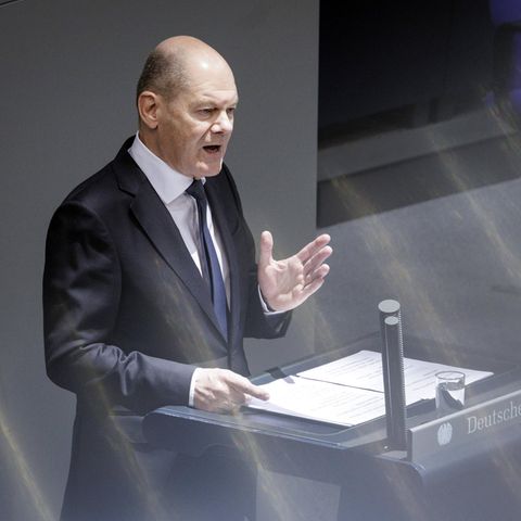 Olaf Scholz am Rednerpult