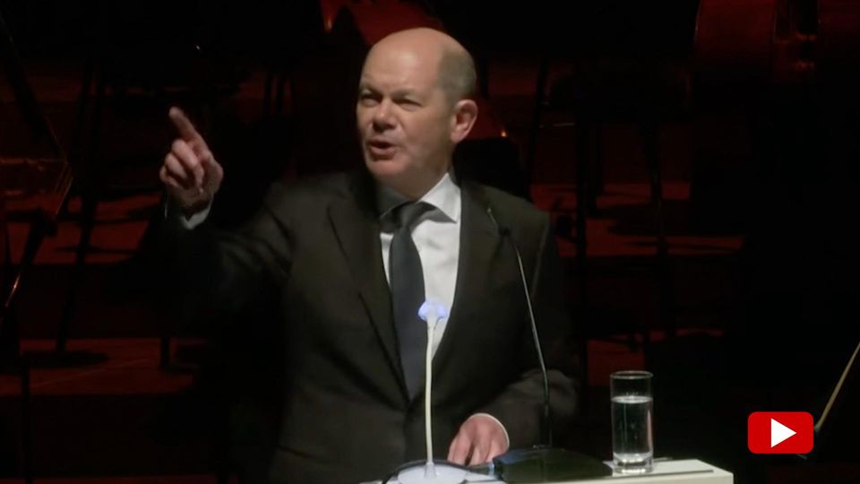 "Hör auf zu brüllen, Schluss": Olaf Scholz reagiert lautstark auf störende Rufe