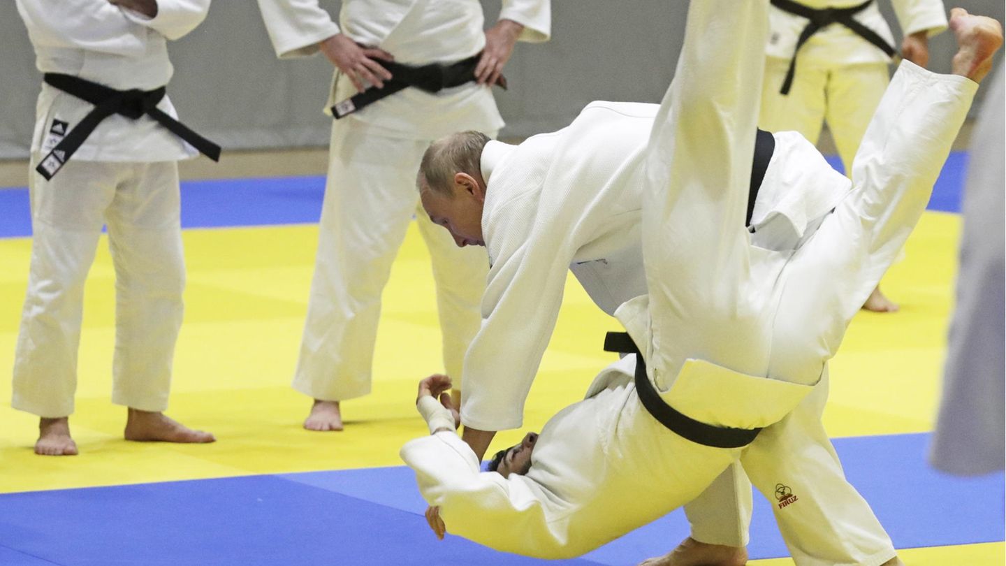 Wladimir Putin beim Judo
