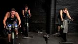 Dänemarks Ministerpräsidentin Mette Frederiksen beim Spinning-Training