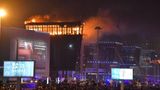 Moskau: Bei dem Anschlag geriet das Gebäude auch in Brand