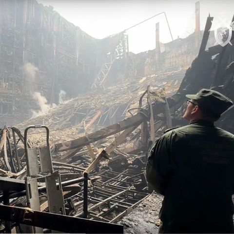 Die Konzerthalle bei Moskau ist ein Trümmerfeld