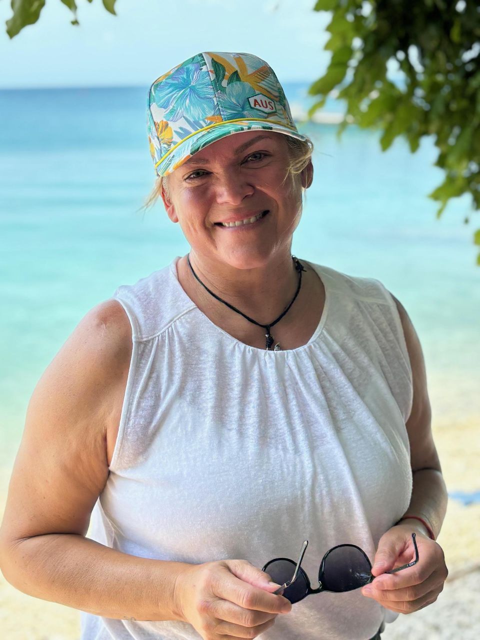 Denise Stewart am Strand.