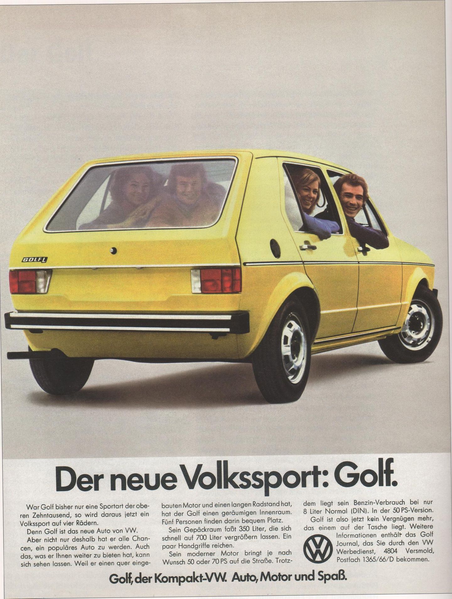 VW Anzeige von 1974