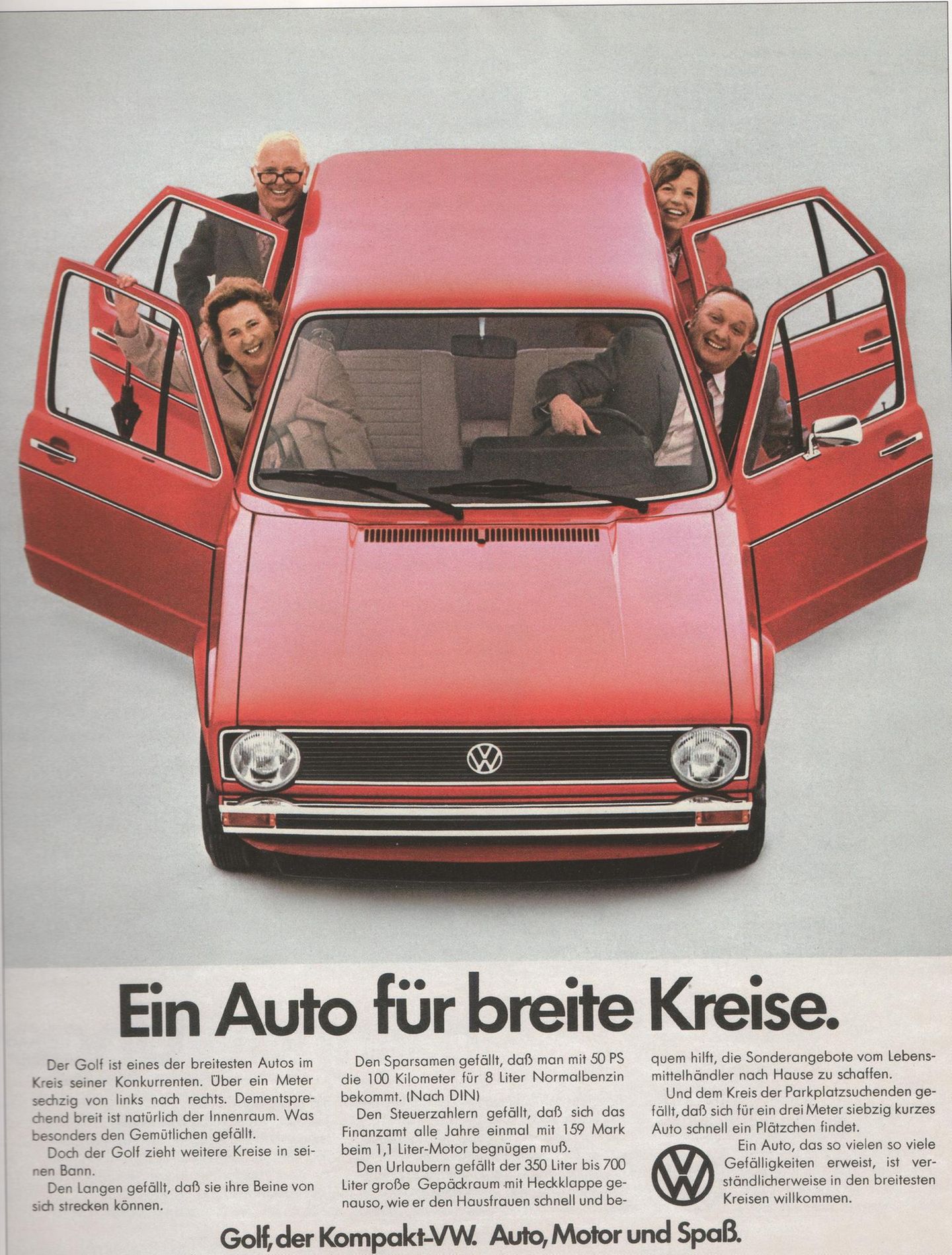 VW Anzeige von 1974