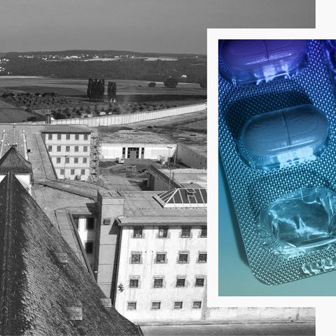 JVA Diez von oben und ein Tabletten-Bild