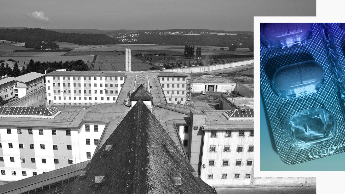 JVA Diez von oben und ein Tabletten-Bild