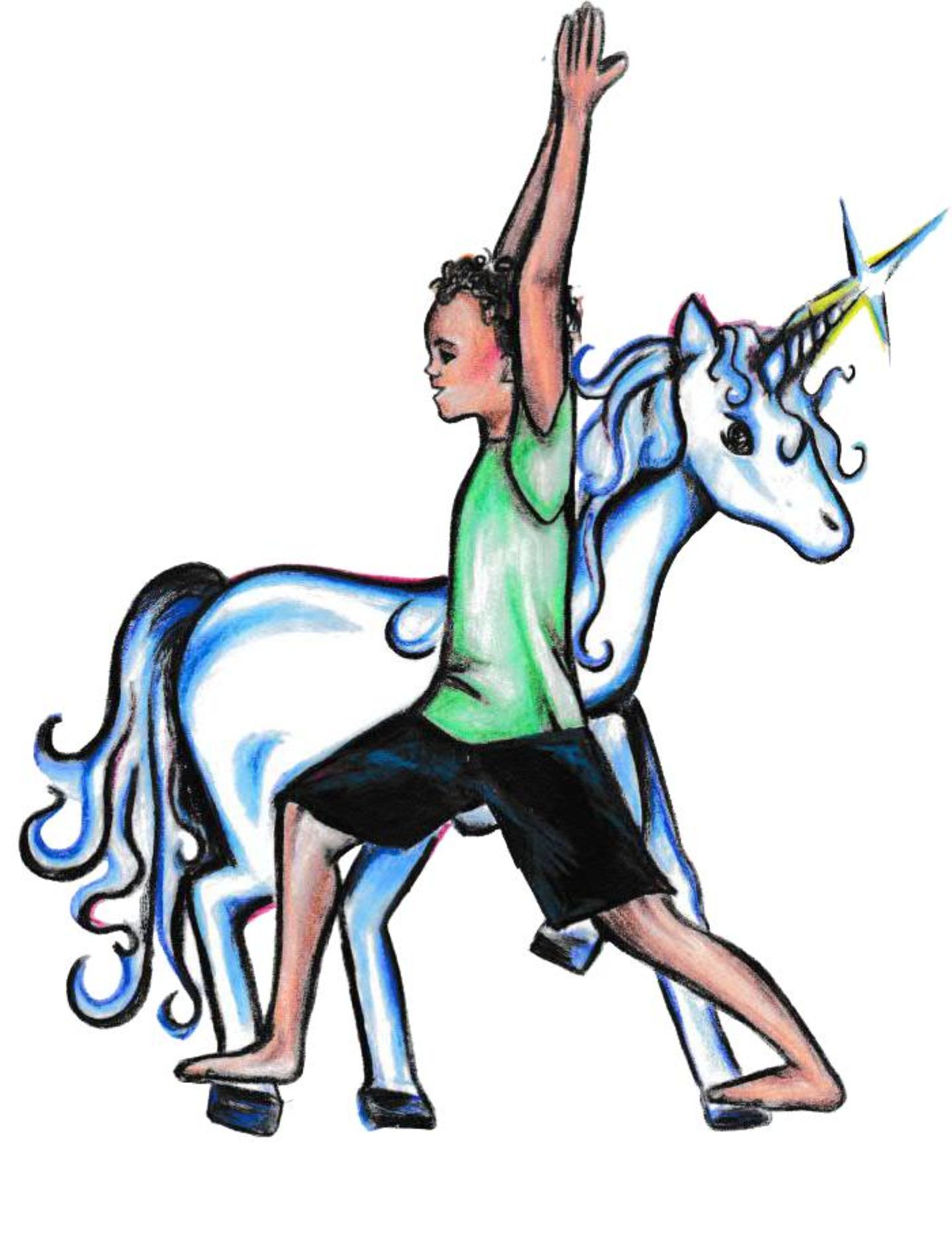 Kinder Yoga Einhorn