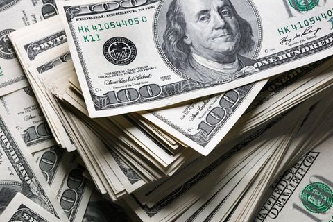 Ein Haufen Dollarscheine