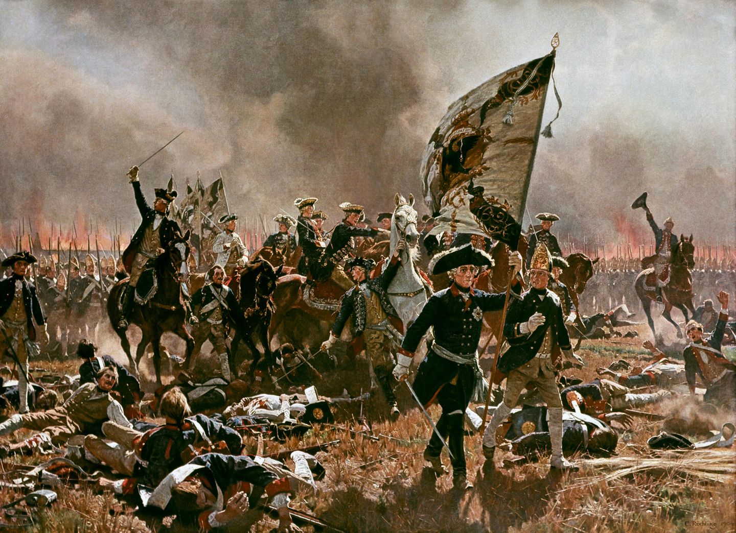 Friedrich der Grosse in der Schlacht bei Zorndor