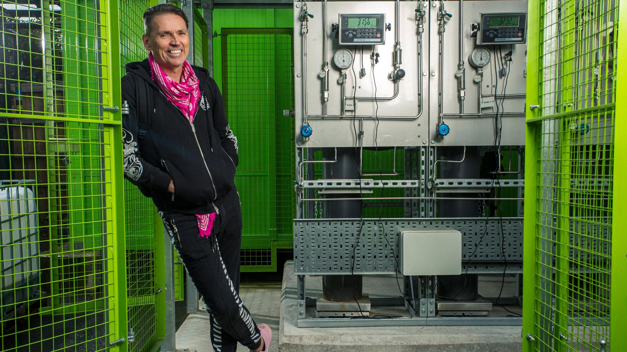 "Es ist moderne Alchemie": Dale Vince, Gründer der Firma "Skydiamond", auf dem Werksgelände im englischen Stroud