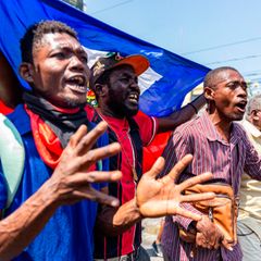 Demonstranten in Haitis Hauptstadt Port-au-Prince