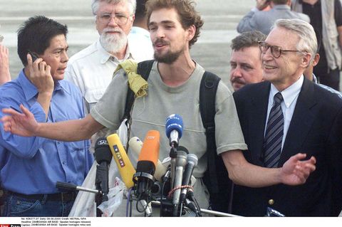 Marc Wallert nach seiner Befreiuung