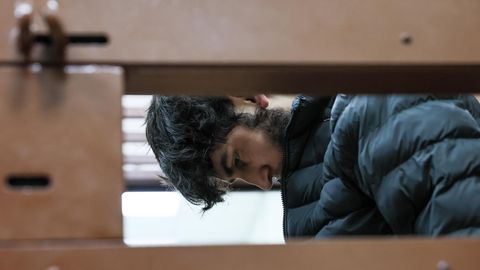 Nazrimad Lutfulloi vor einem Bezirksgericht in Moskau, das den mutmaßlichen Hintermann der Anschläge auf eine Konzerthalle in Untersuchungshaft behält. Lutfulloi ist nach eigenen Angaben Tadschike