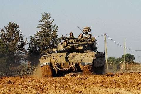 Israelischer Panzer im Gazastreifen