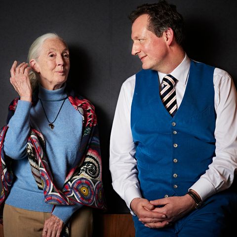 Jane Goodall und Eckart von Hirschhausen nebeneinander