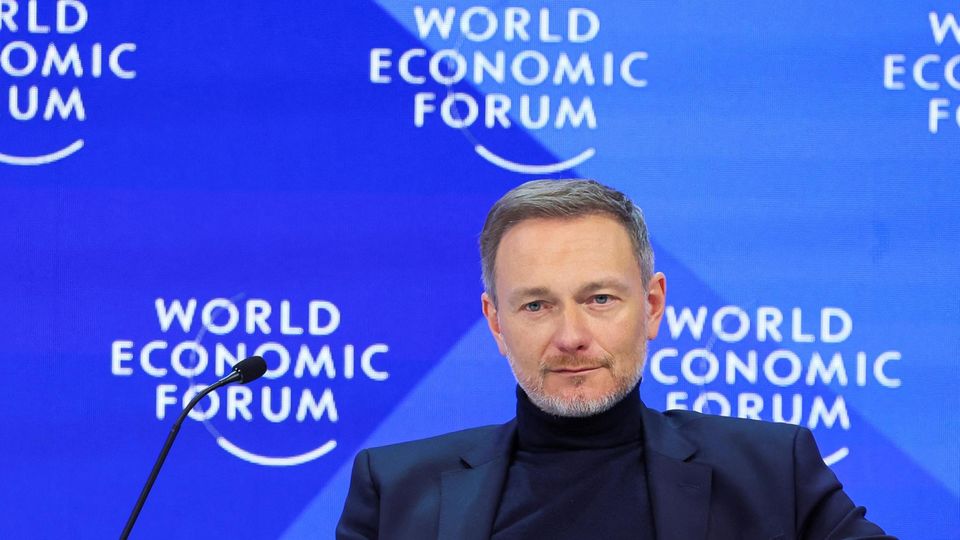 Finanzminister Christian Lindner beim 54. Treffen des Weltwirtschaftsforums in Davos, Schweiz